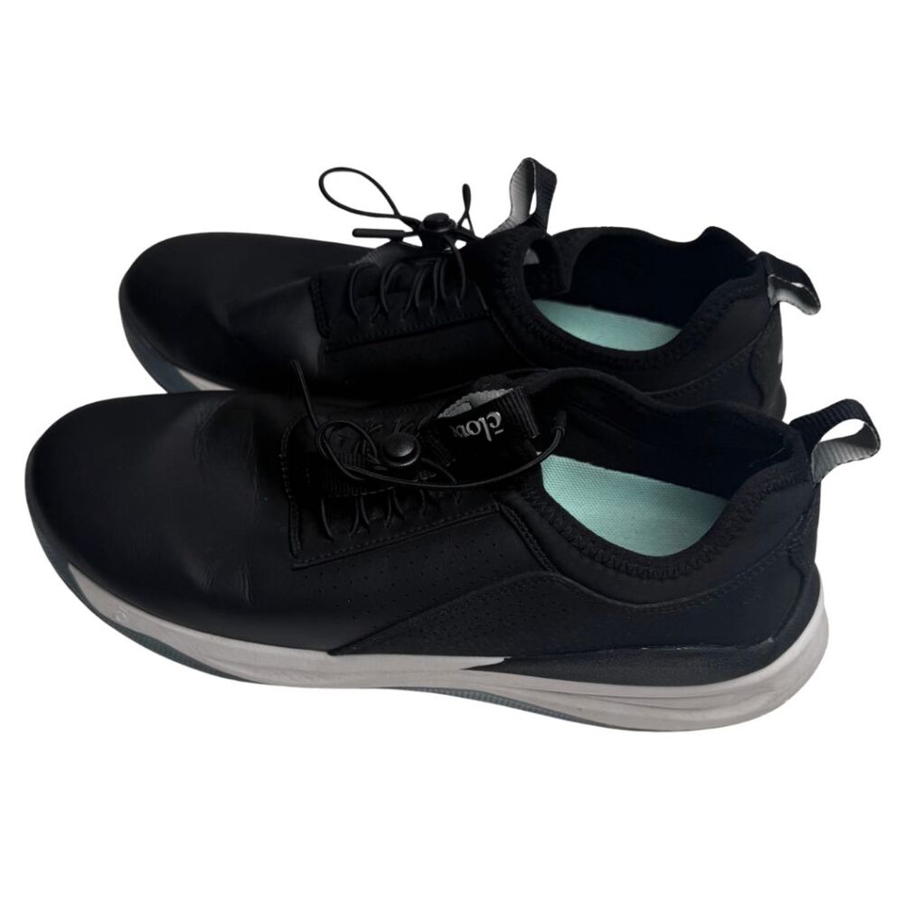 Clove‎ Unisex Fluid Resistant Lace Up Nursing Sneaker Shoes Black Size W12 M10.5